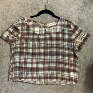 Sheer Plaid Top